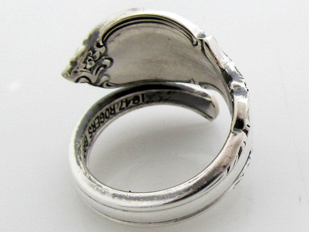 Spoon Ring Reflection Choose Your Size Wrapped Demitasse Sizes 5 - 8