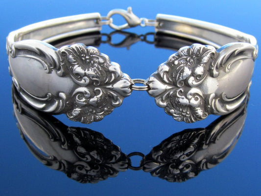 Art Nouveau Silver Spoon Bracelet Tiger Lily 1901 Reed and Barton