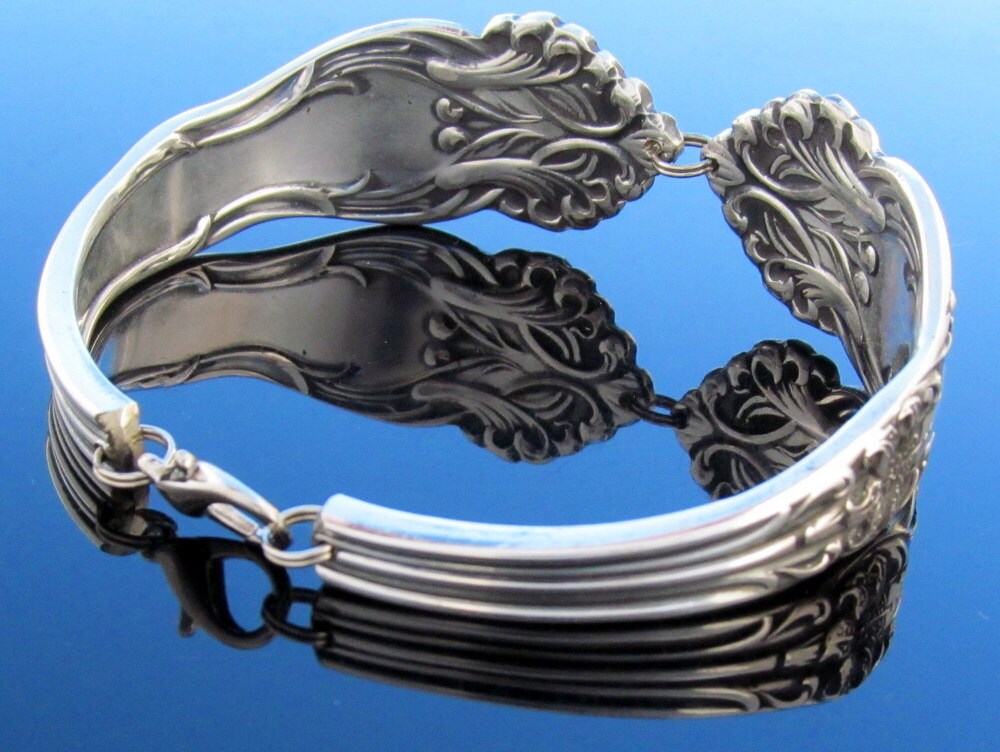 Art Nouveau Silver Spoon Bracelet Tiger Lily 1901 Reed and Barton