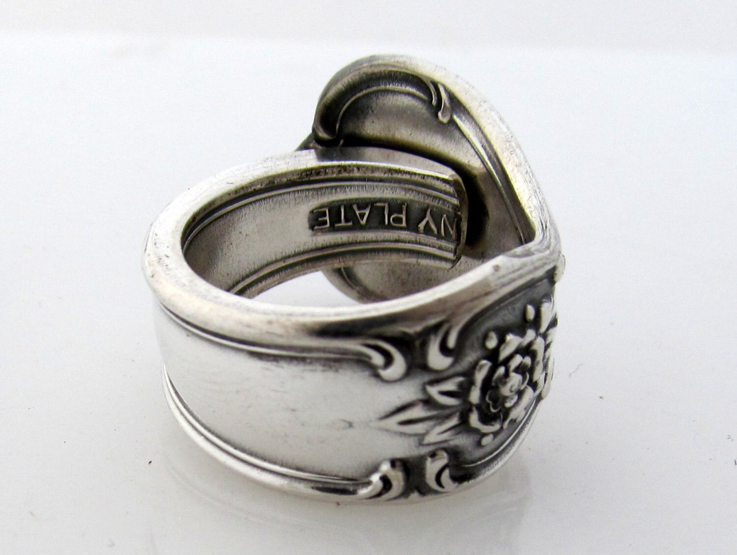 Silver Spoon Ring Size 3 to 15 Signature With B Monogram Classic Style