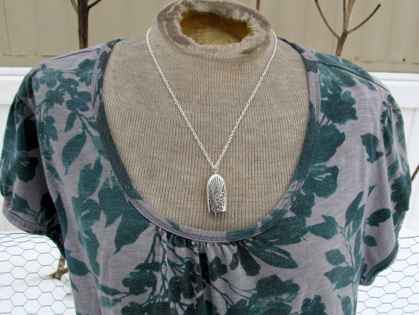 Silver Mist Fairy Bell Necklace Marigold