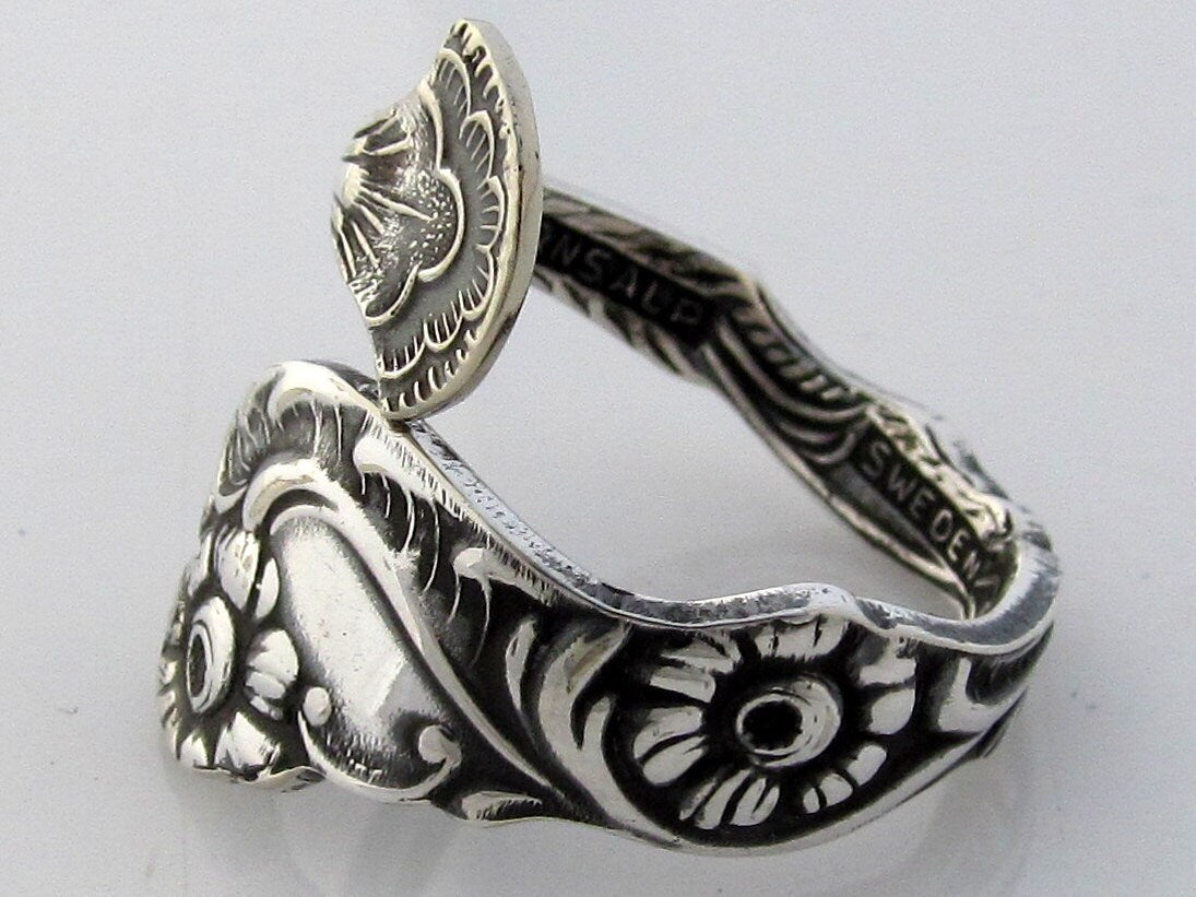 Demitasse Spoon Ring Wrapped Sweden