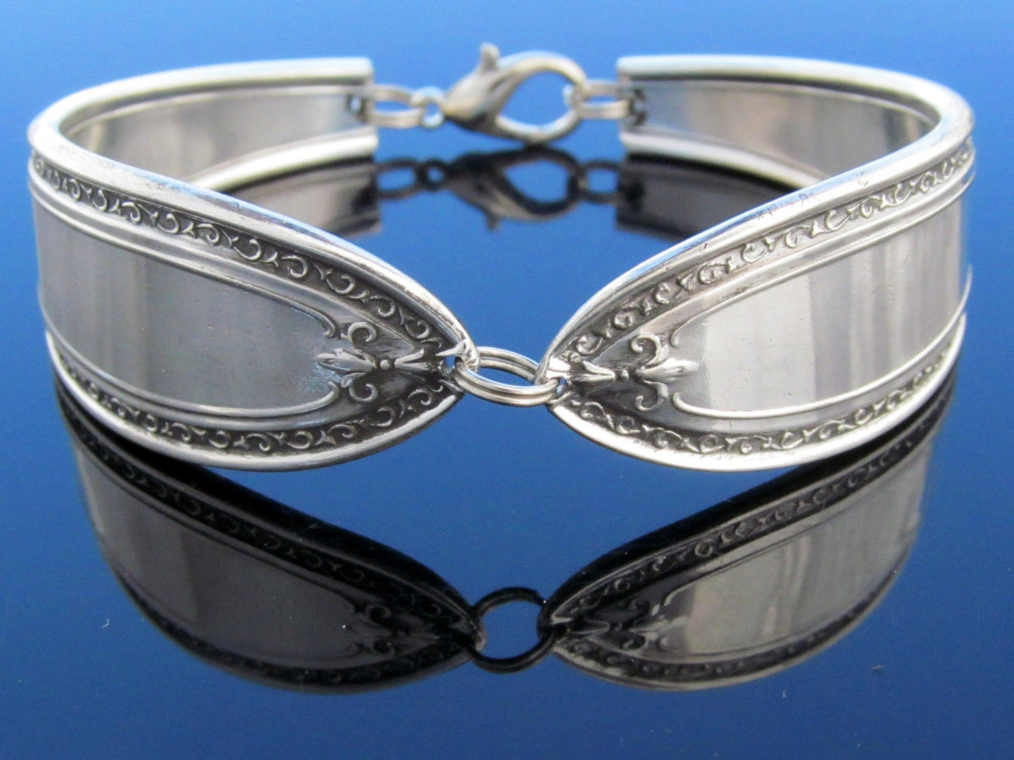 Mens Spoon Bracelet Triumph Pattern Art Deco