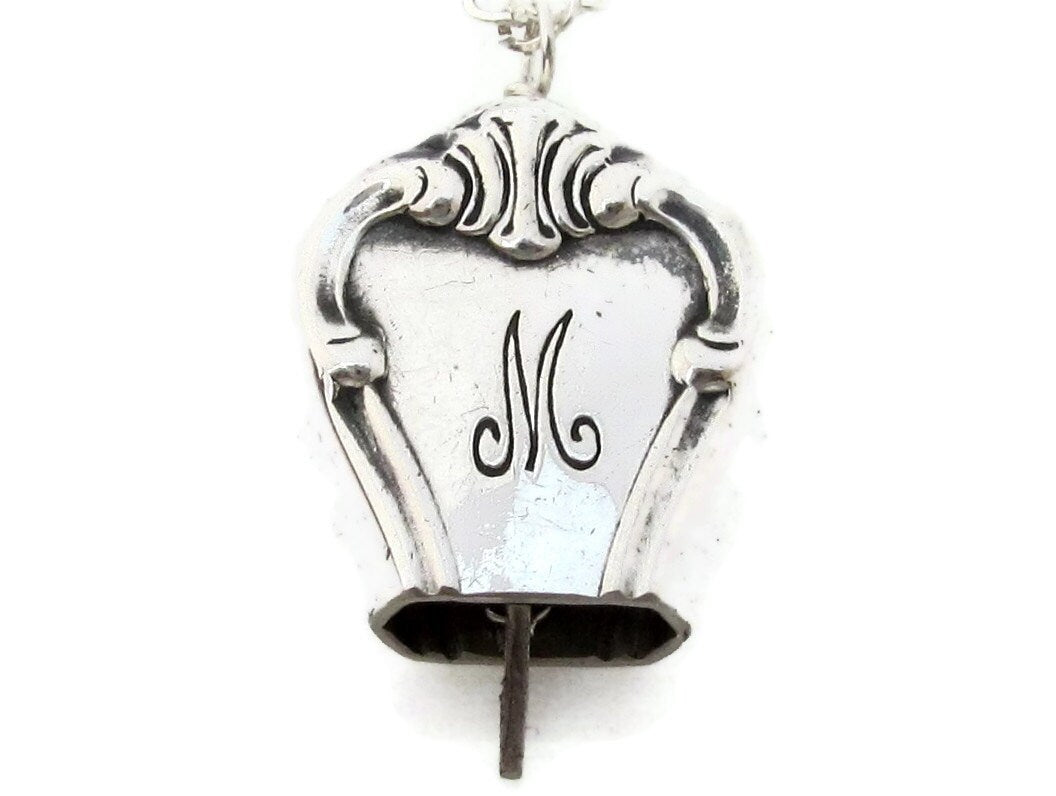 Fairy Bell Necklace With M monogram Signature 1950