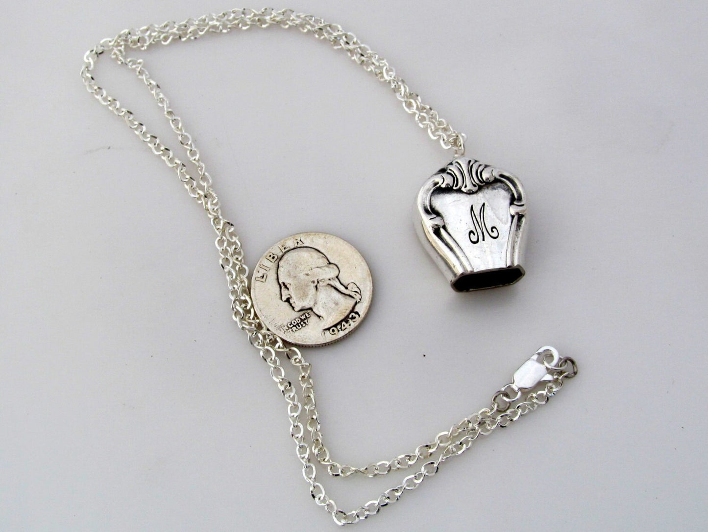 Fairy Bell Necklace With M monogram Signature 1950