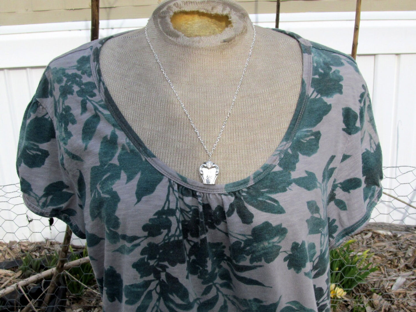 Fairy Bell Necklace With M monogram Signature 1950