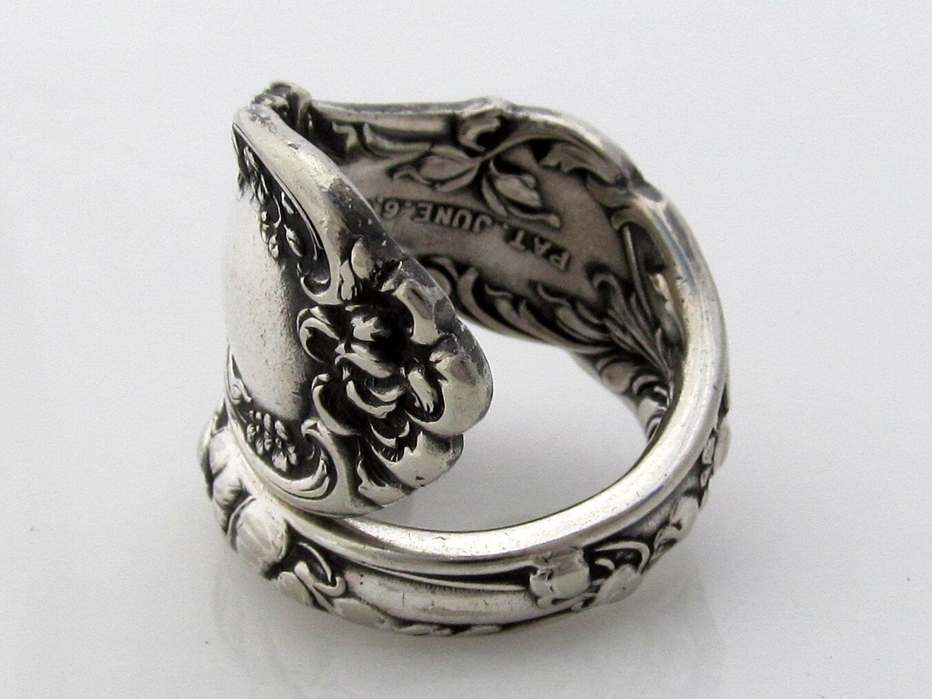 Spoon Ring Wrapped Wallace Floral 1902