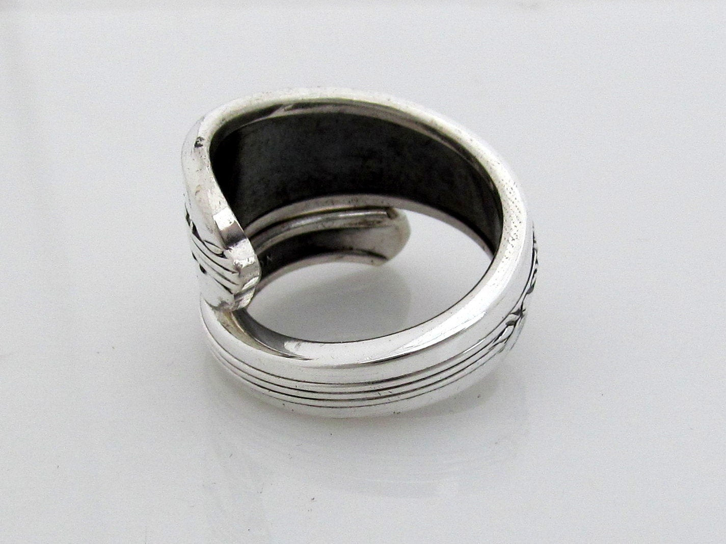 Silver Spoon Ring Royal Rose Silverware pattern form 1939 Wrapped