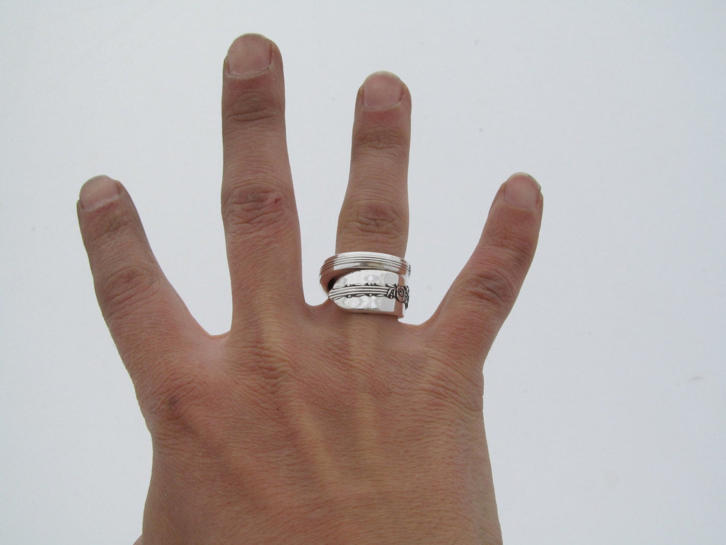 Silver Spoon Ring Royal Rose Silverware pattern form 1939 Wrapped