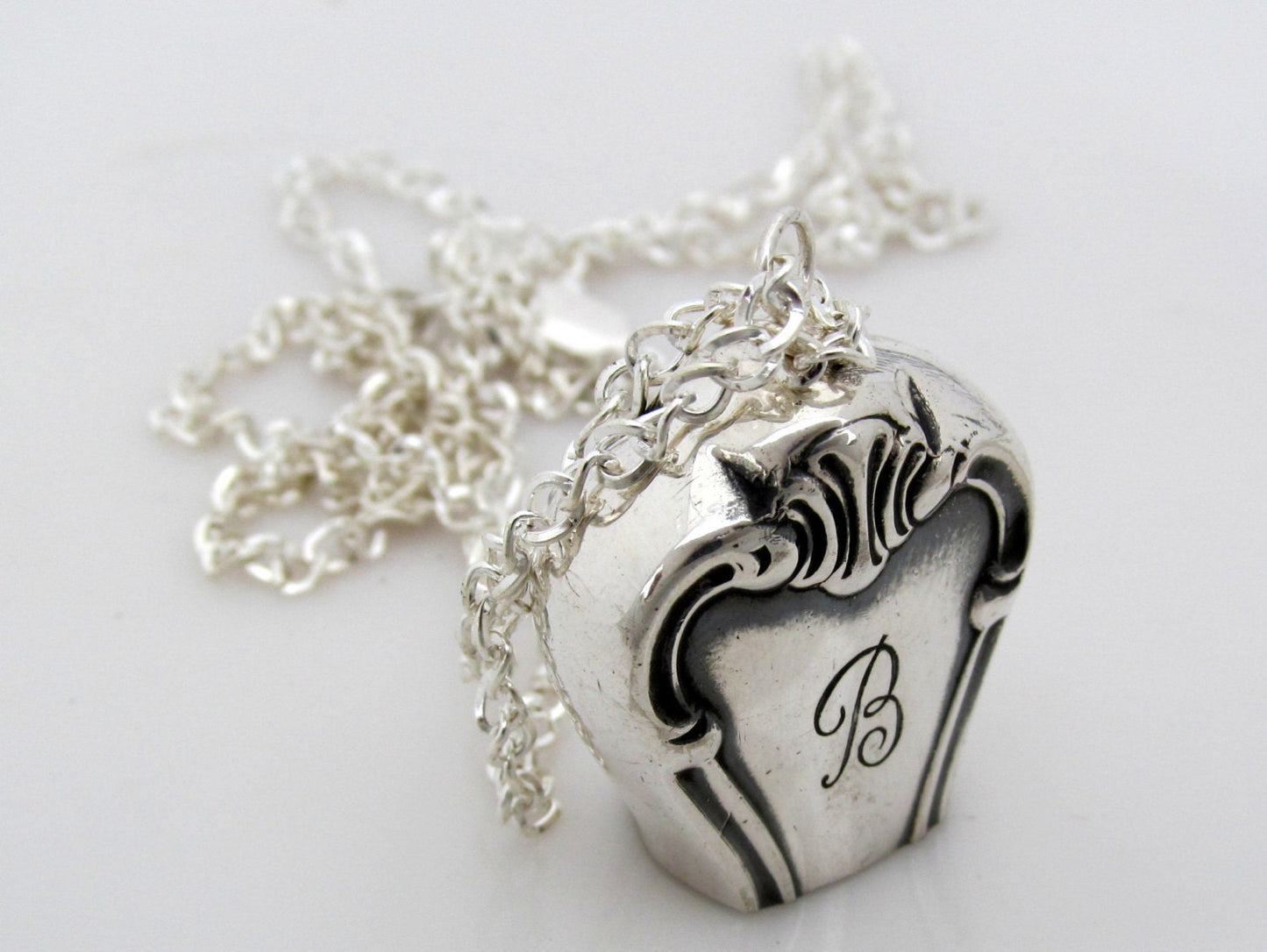 Fairy Bell Necklace With Letter B Monogram Signature 1950