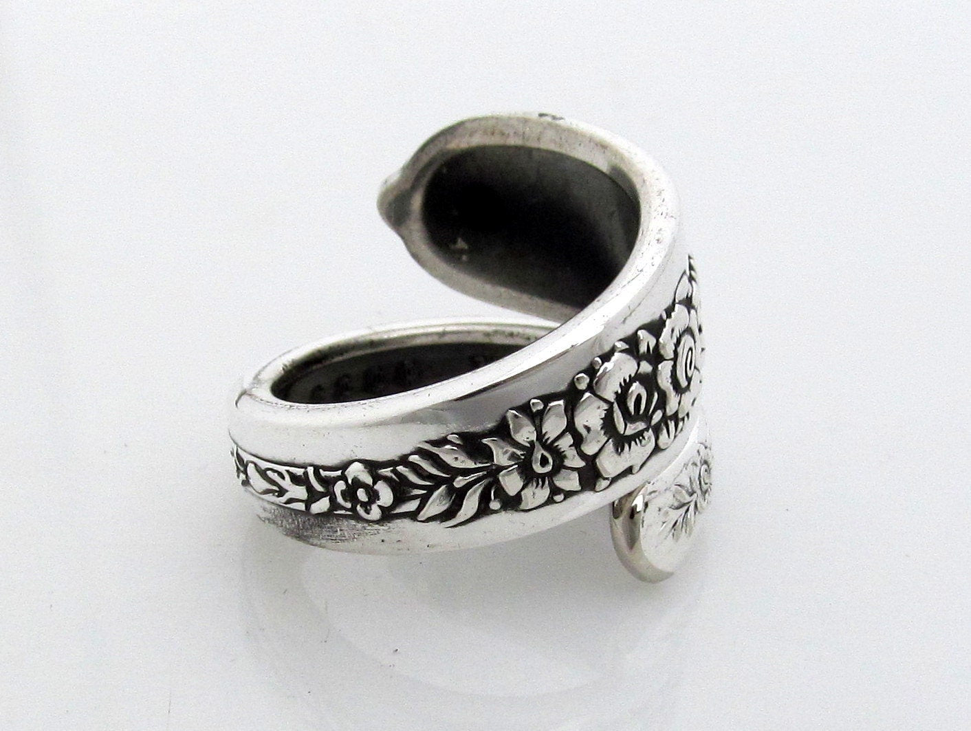 Silver Spoon Ring Royal Rose Silverware pattern form 1939 Wrapped