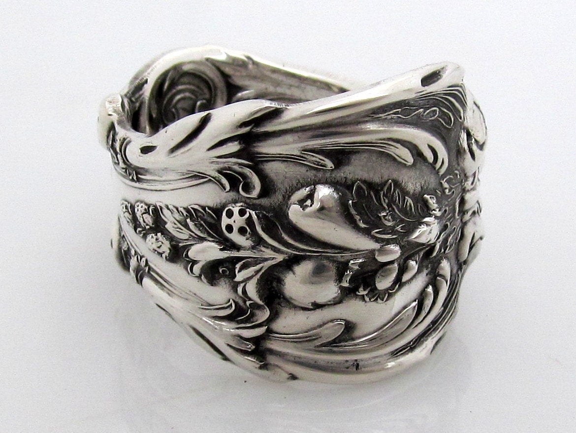 Francis I Sterling Silver Spoon Ring Size 6-13 Heavy
