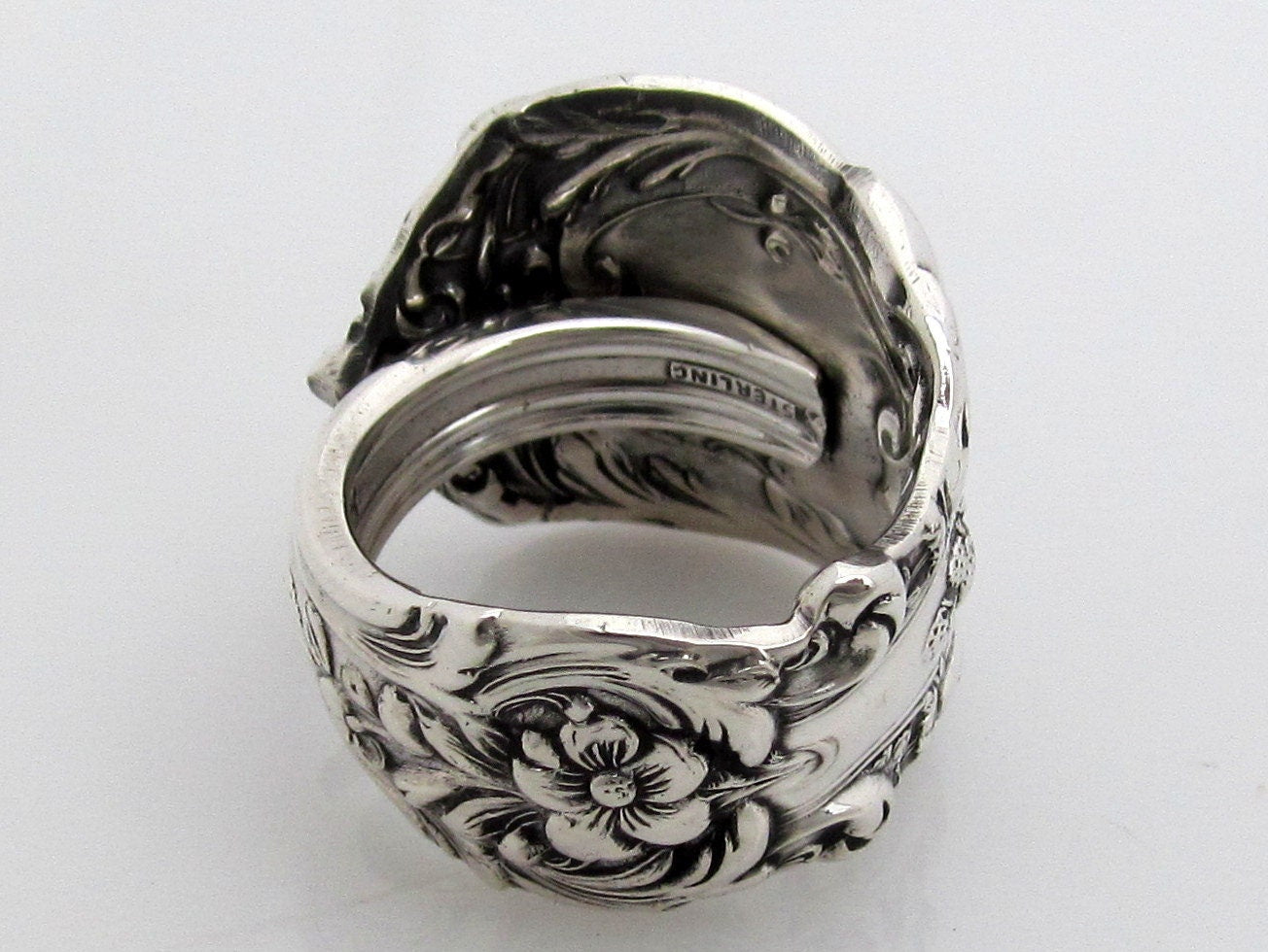 Francis I Sterling Silver Spoon Ring Size 6-13 Heavy
