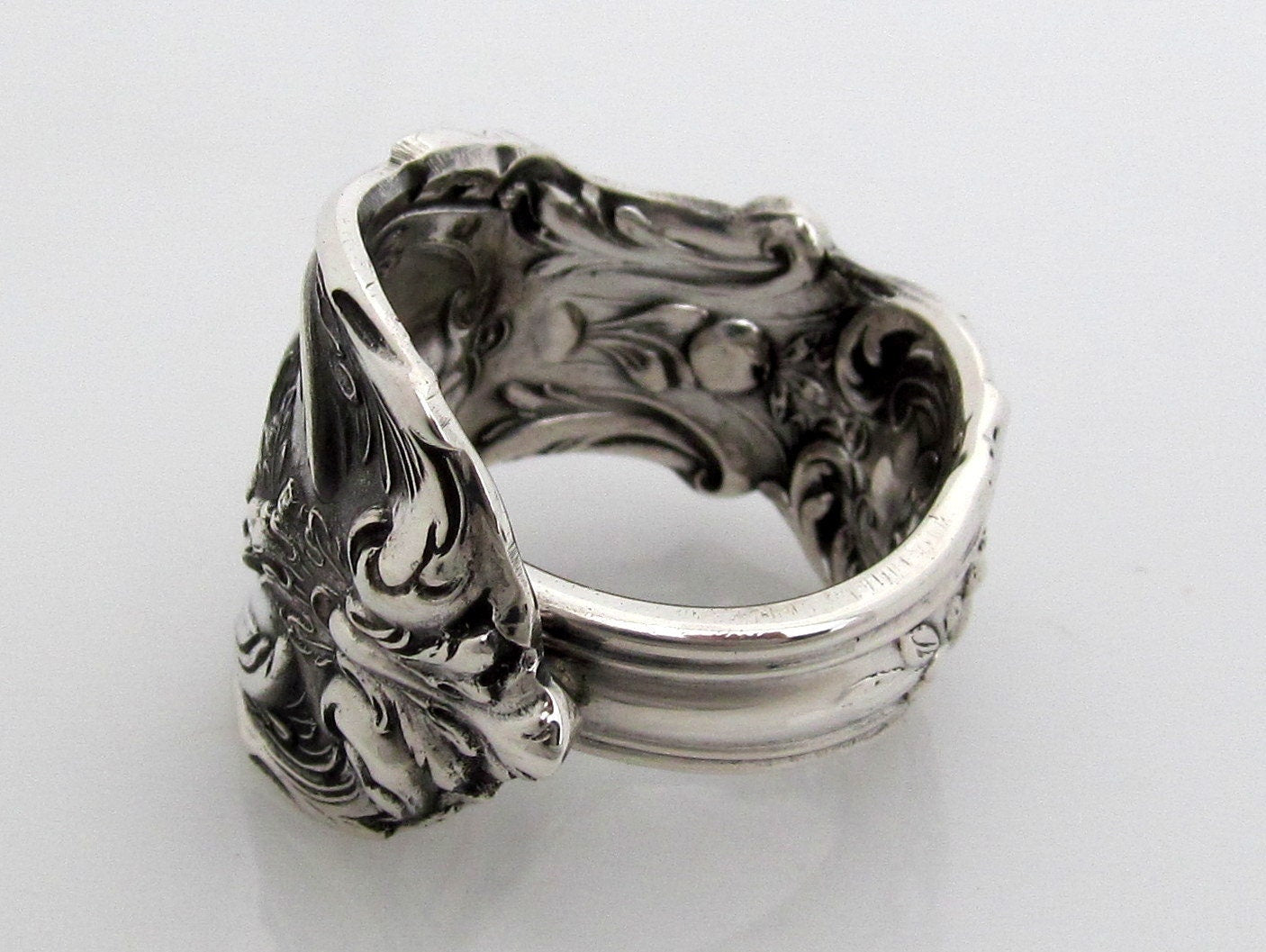Francis I Sterling Silver Spoon Ring Size 6-13 Heavy