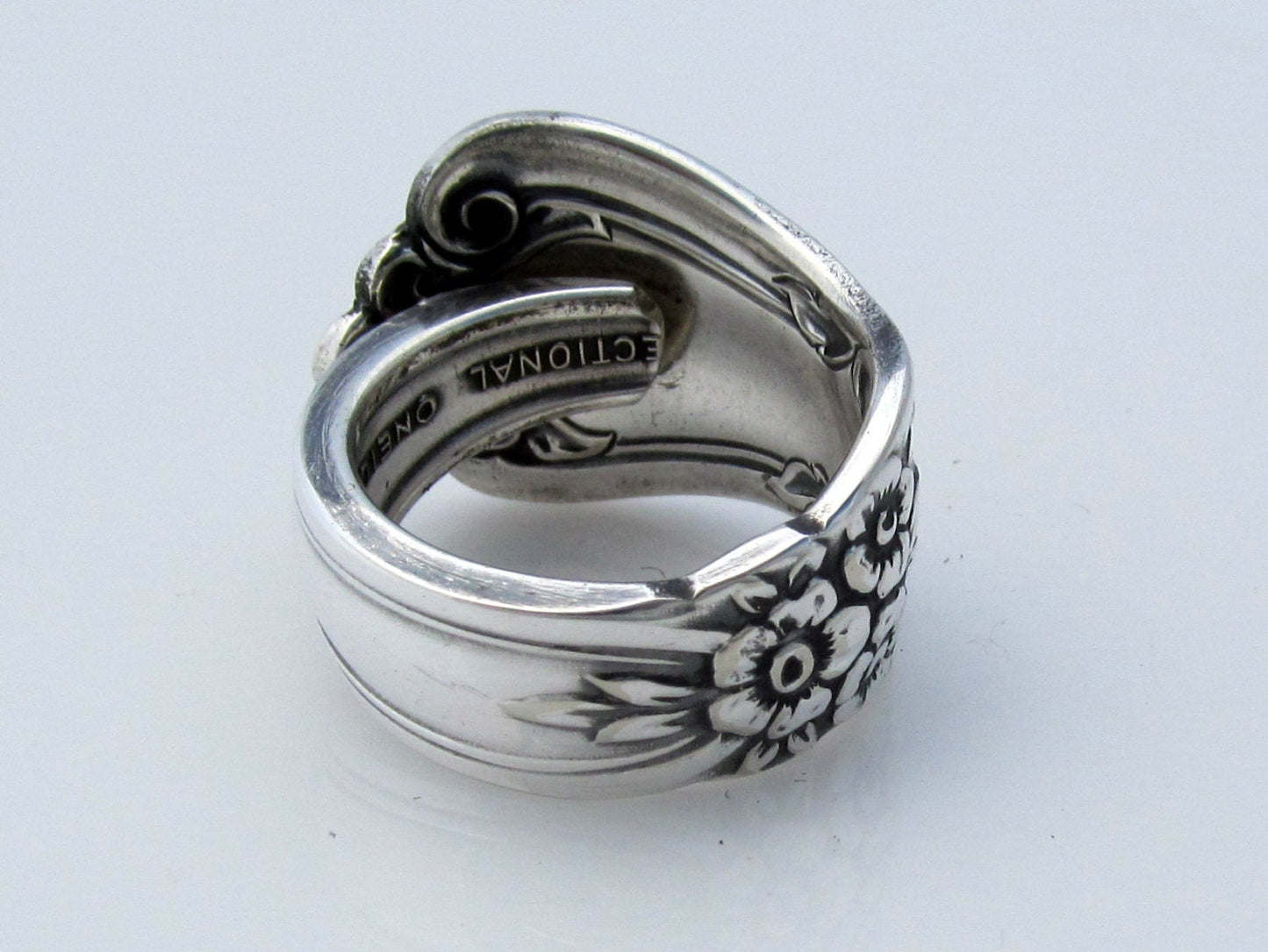 Spoon Ring Silver Valley Rose Thumb Ring