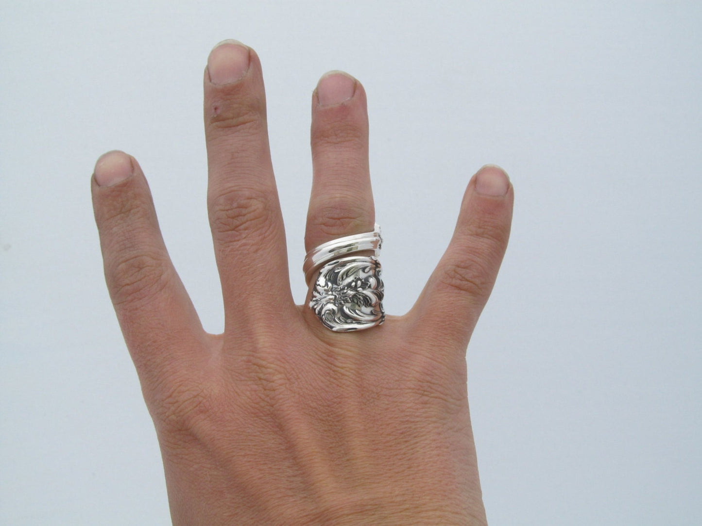 Francis 1st Sterling Silver Wrapped Spoon Ring Heavy