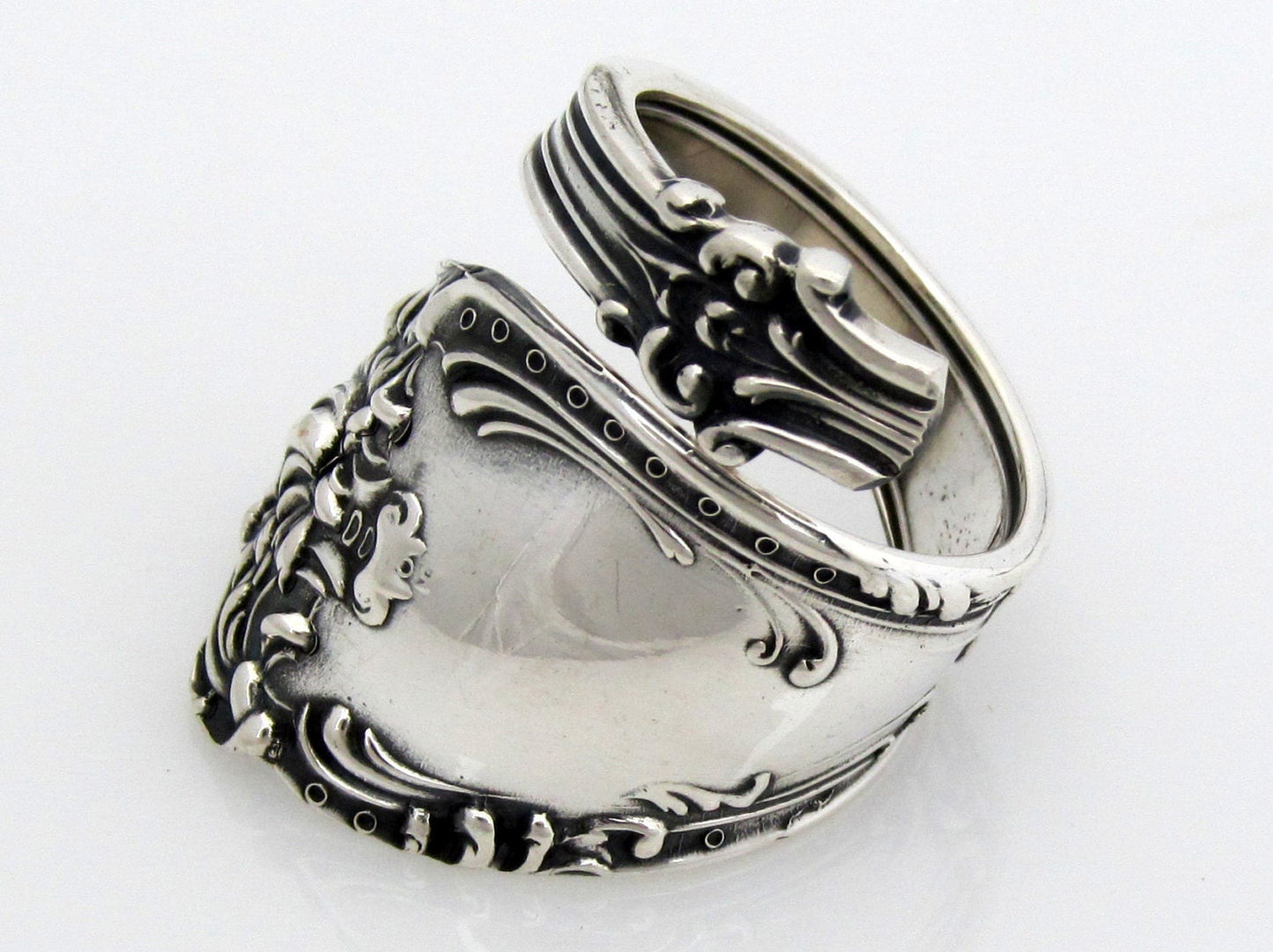 Altair Wrapped Sterling Silver Spoon Ring by Watson 1904 Art Nouveau