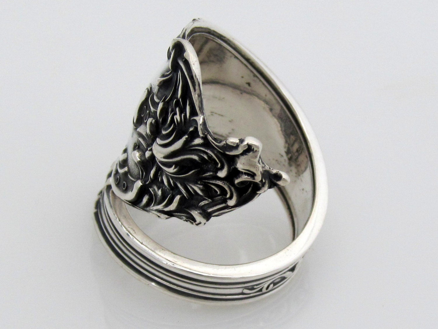 Altair Wrapped Sterling Silver Spoon Ring by Watson 1904 Art Nouveau