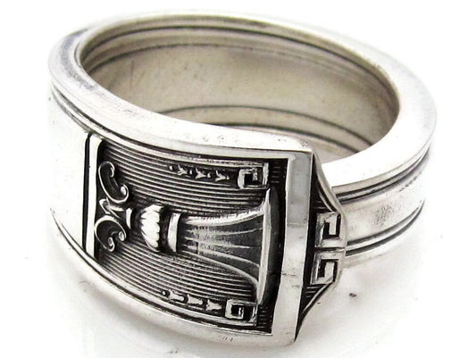 Century Spoon Ring, Mens Jewelry, 1923 Art Deco Ring