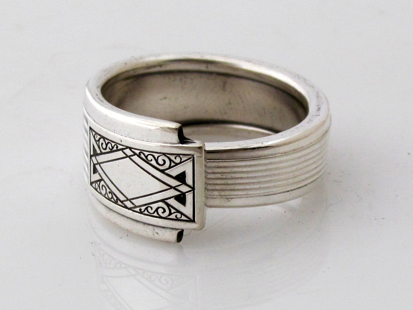 Art Deco Spoon Ring Size 3 to 15 Noblesse Men 1930