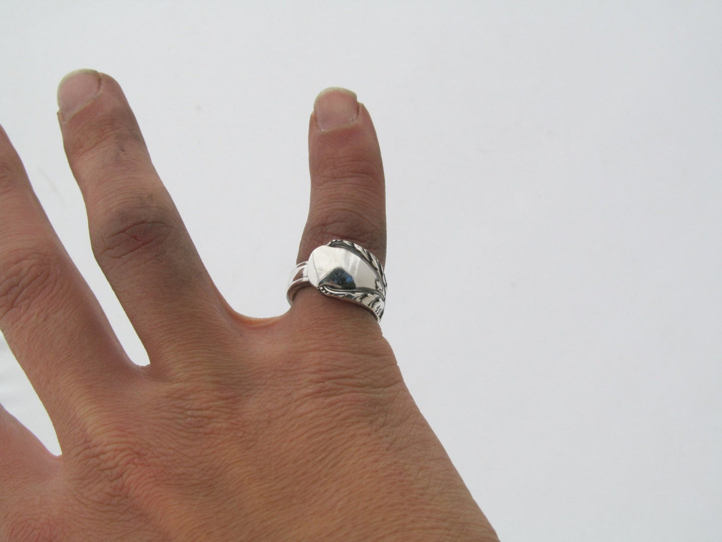 Silver Spoon Ring Avalon Mens Ring