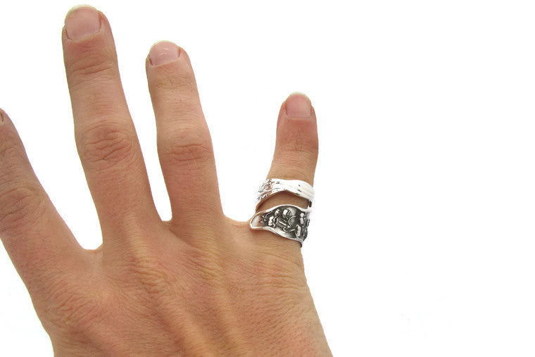 Sterling Spoon Ring - Lily of the Valley by Whiting 1885
