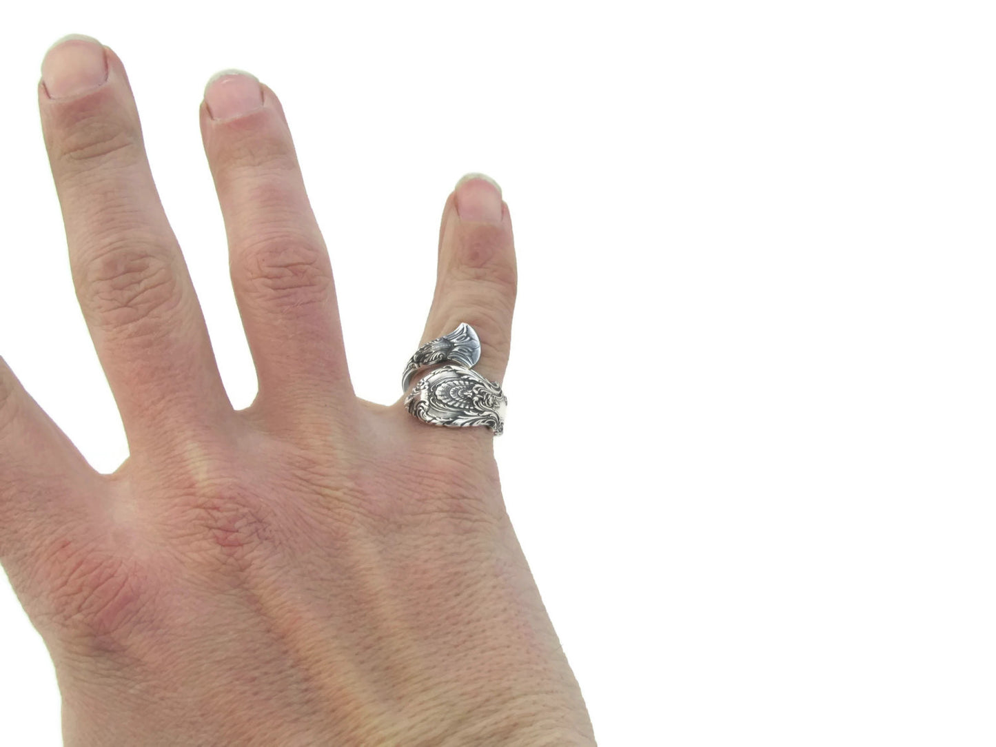 Sterling Spoon Ring - Sir Christoper Size 4-7