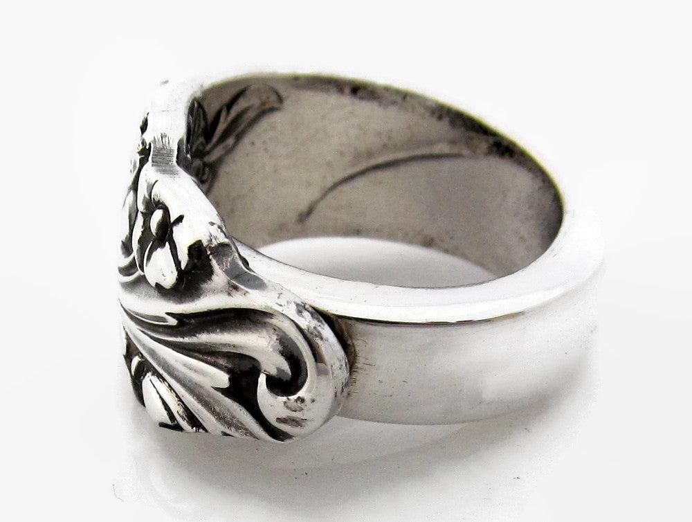 Spoon Ring, Evening Star pattern, band style, from 1950
