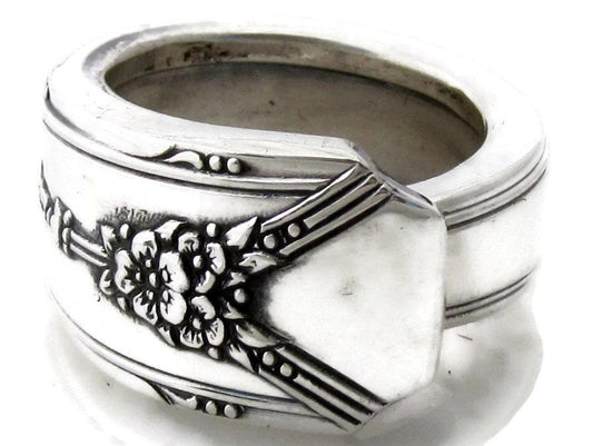 Authentic Silver Spoon Ring Milady 1940