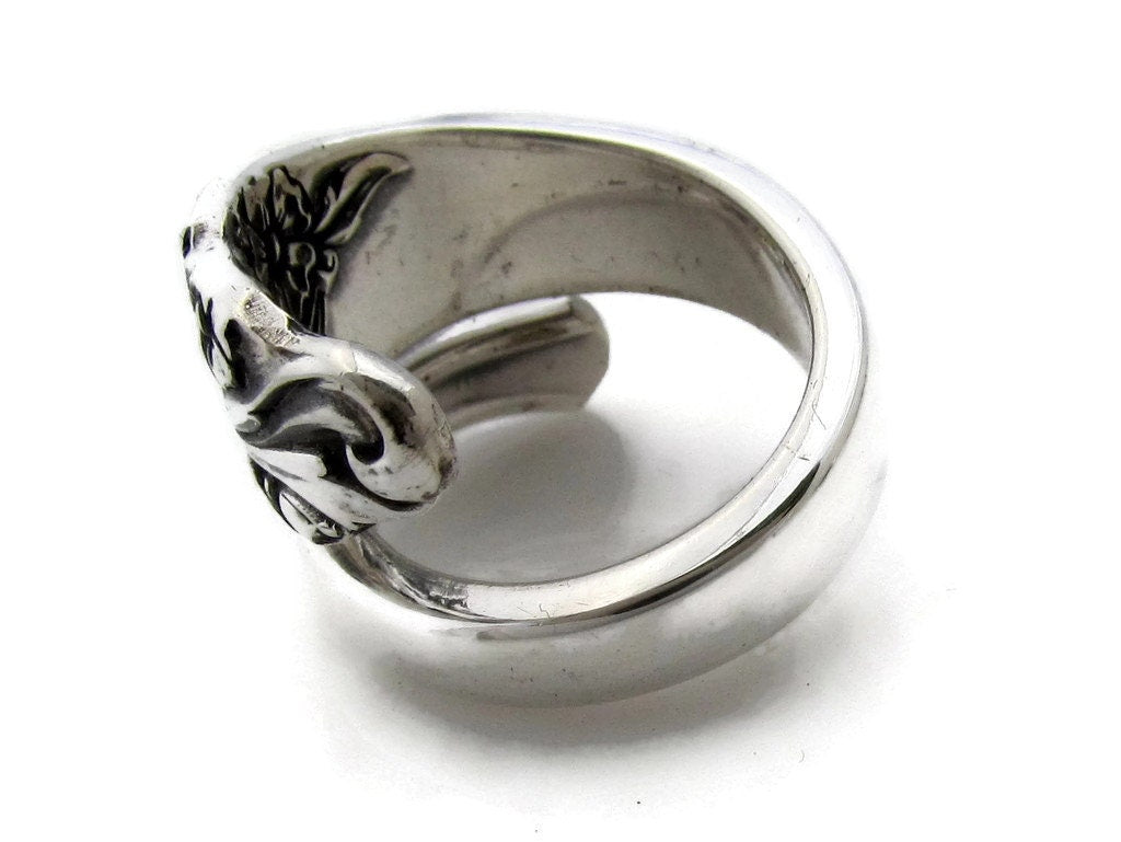 Spoon Ring Evening Star Teaspoon Size 5 to 16 Wrapped