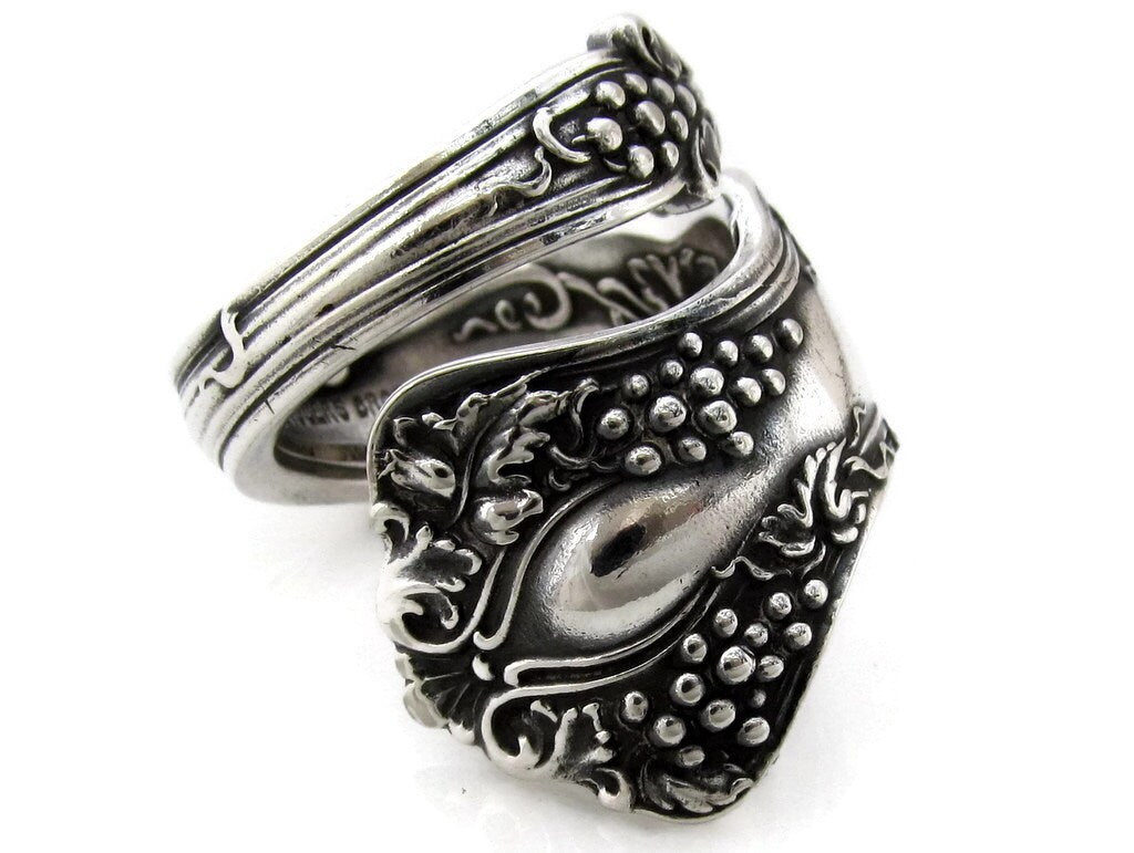 Wrapped Spoon Ring Vintage Grape