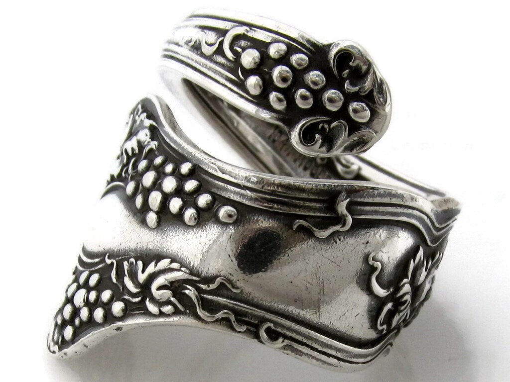 Wrapped Spoon Ring Vintage Grape
