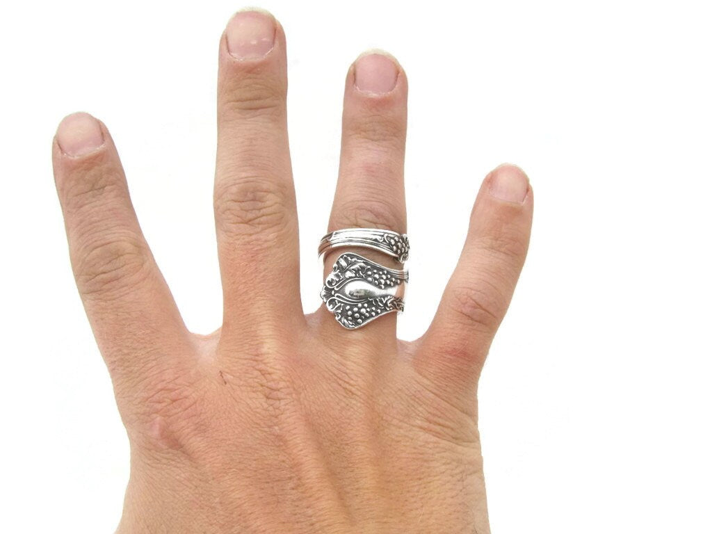 Wrapped Spoon Ring Vintage Grape