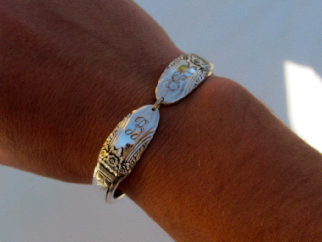 Spoon Bracelet with B Monogram First Love Small Medium Large