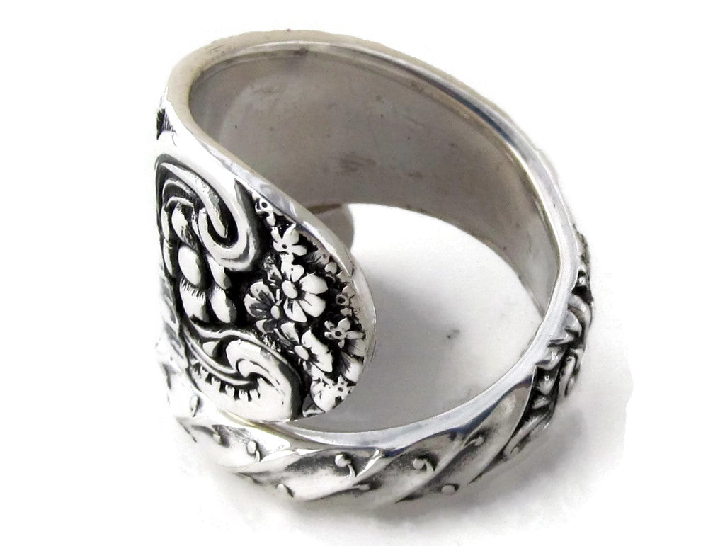 Spoon Ring Ocean Rose Wrapped