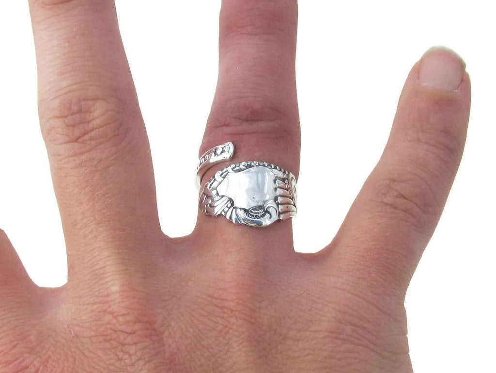 Spoon Ring Wrapped Pequot