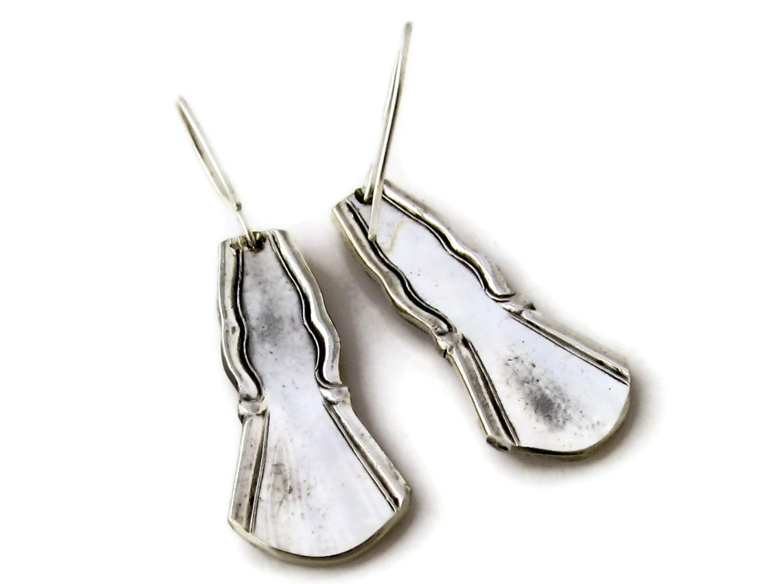 Orange Blossom Spoon Earrings Sterling Silver Earwires