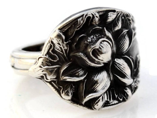 Spoon Ring Sterling Silver Daffodil Watson Floral Series #2 Size 6-10