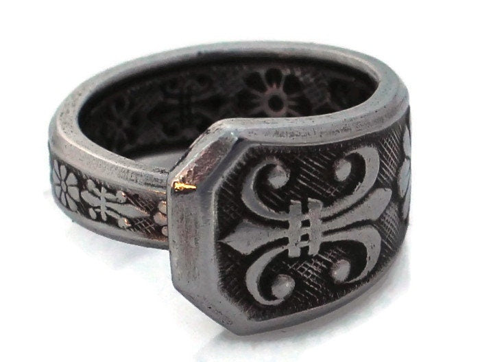 Stainless Steel Spoon Ring Mens Florenz 1972