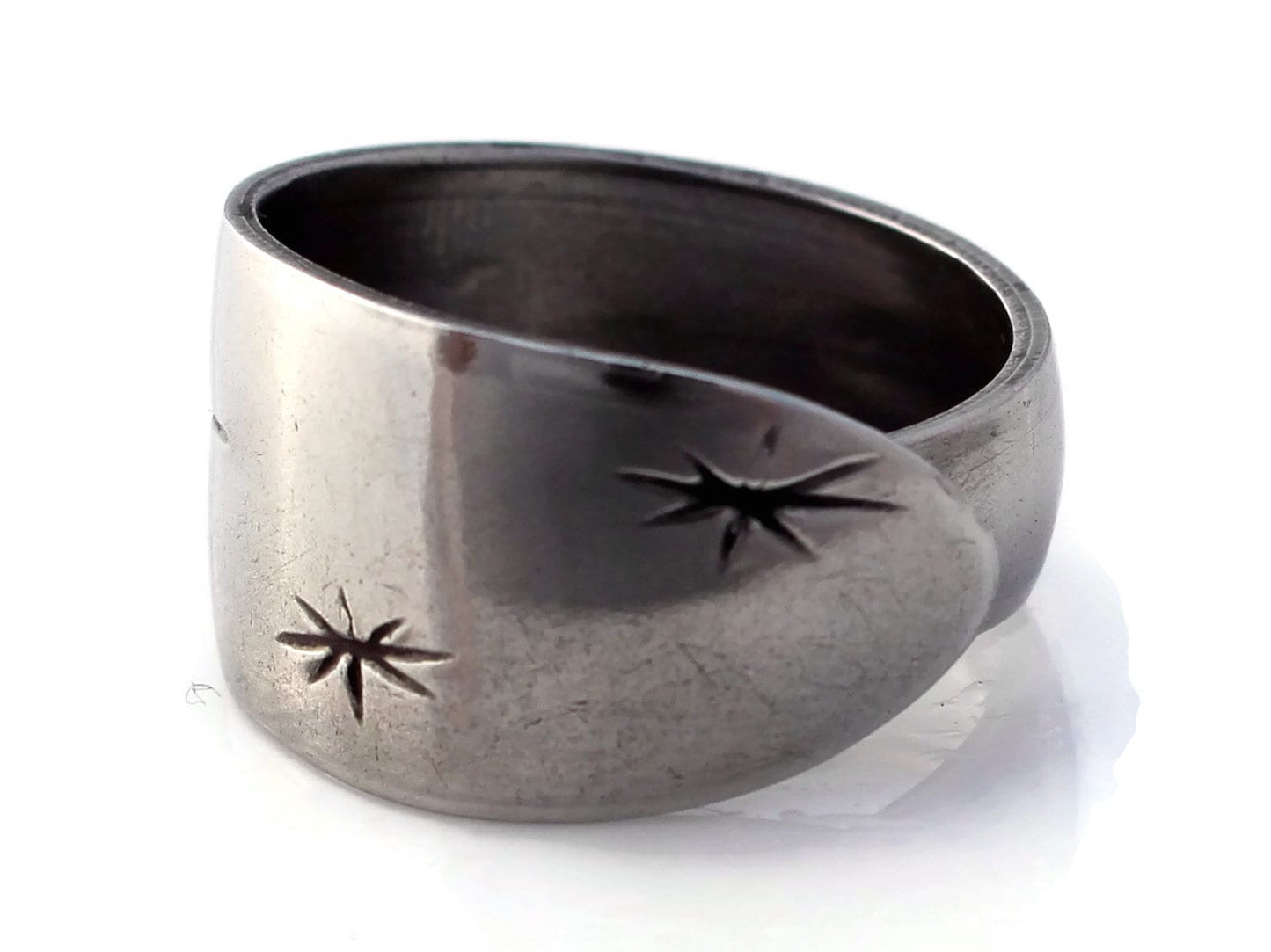 Spoon Ring Stainless Steel Snow Drop Atomic