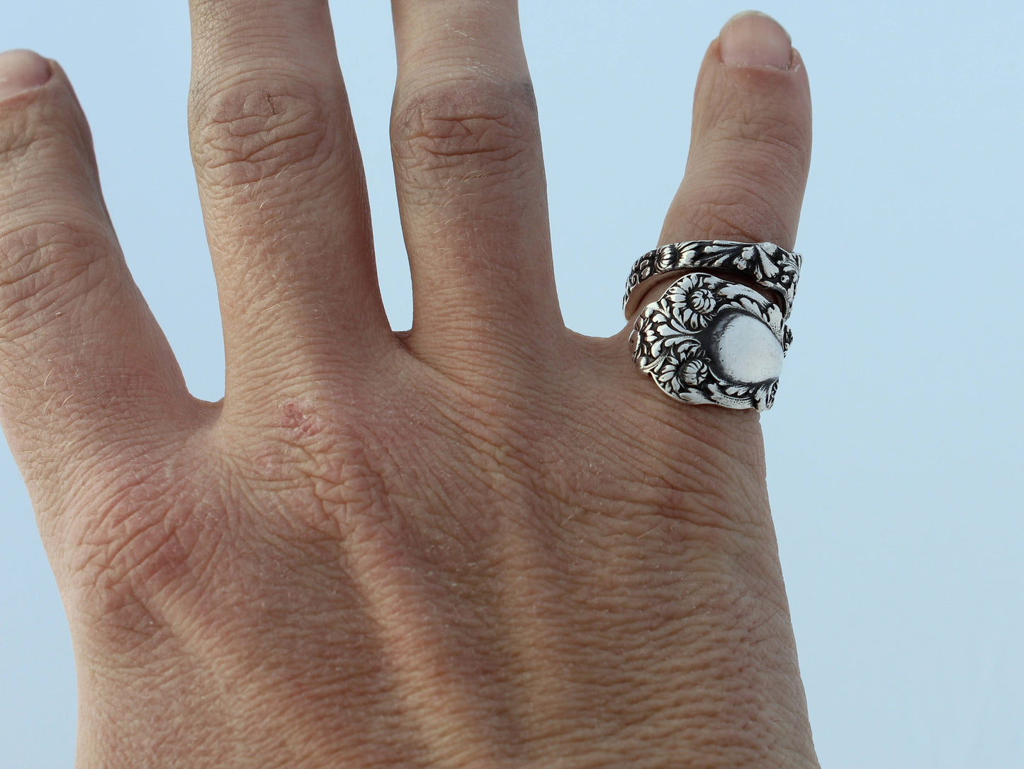 Sterling Silver Spoon Ring Imperial Chrysanthemum by Gorham