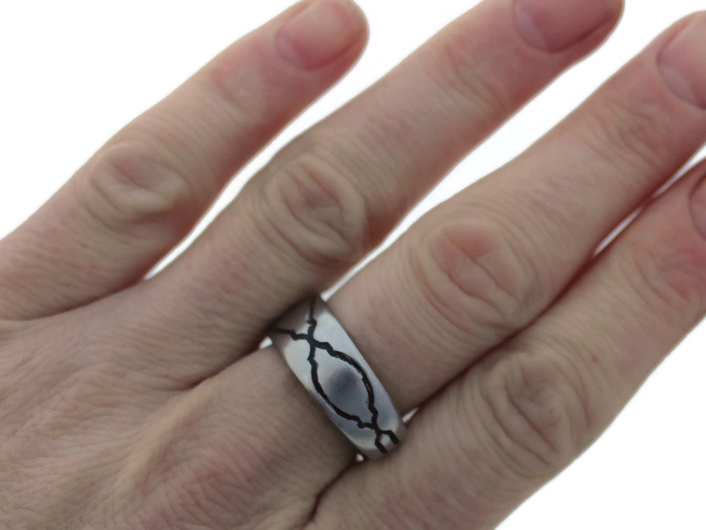 Small Stainless Steel Spoon Ring Caledonia Thin Band No Tarnish Silverware Jewelry Spoon Rings Gift for Him Mens Ring Cheap Gift