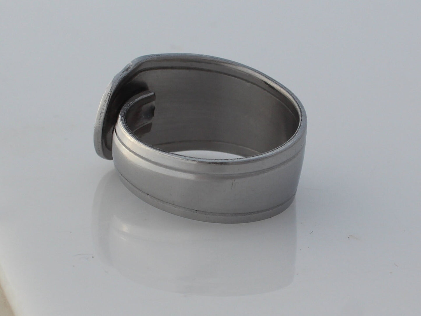 Spoon ring Art Deco Stainless Steel