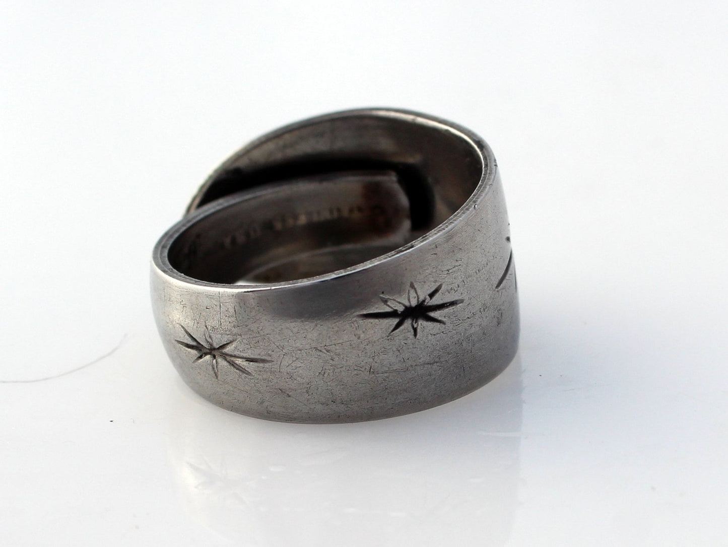 Spoon Ring Stainless Steel Snow Drop Atomic