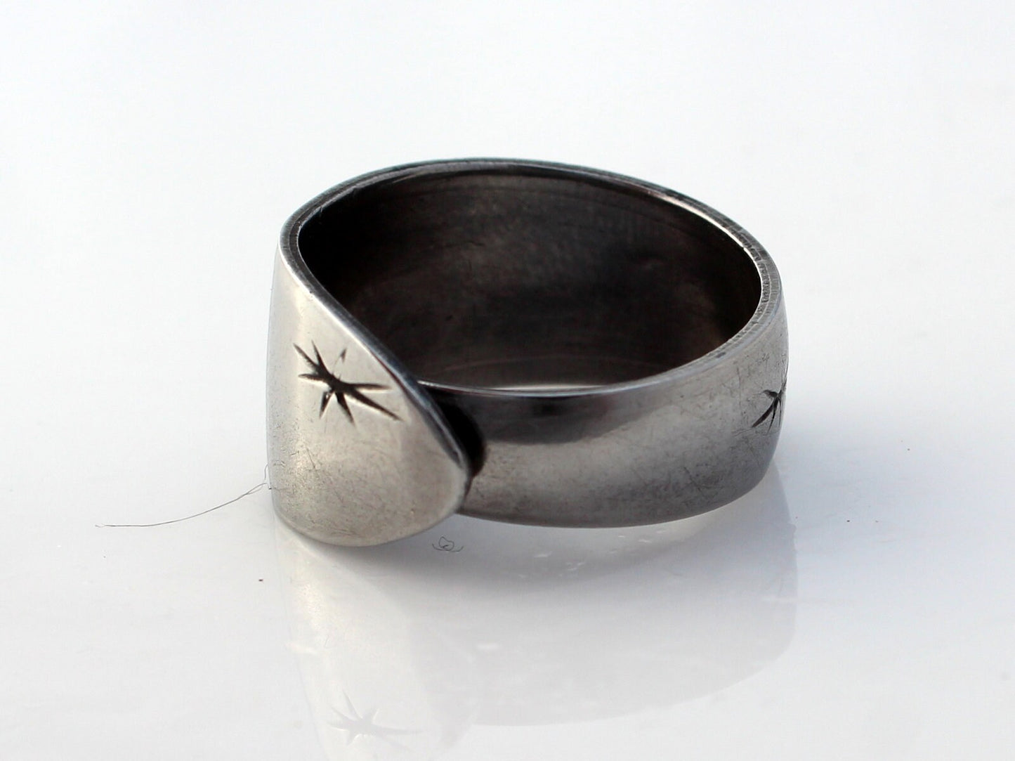 Spoon Ring Stainless Steel Snow Drop Atomic