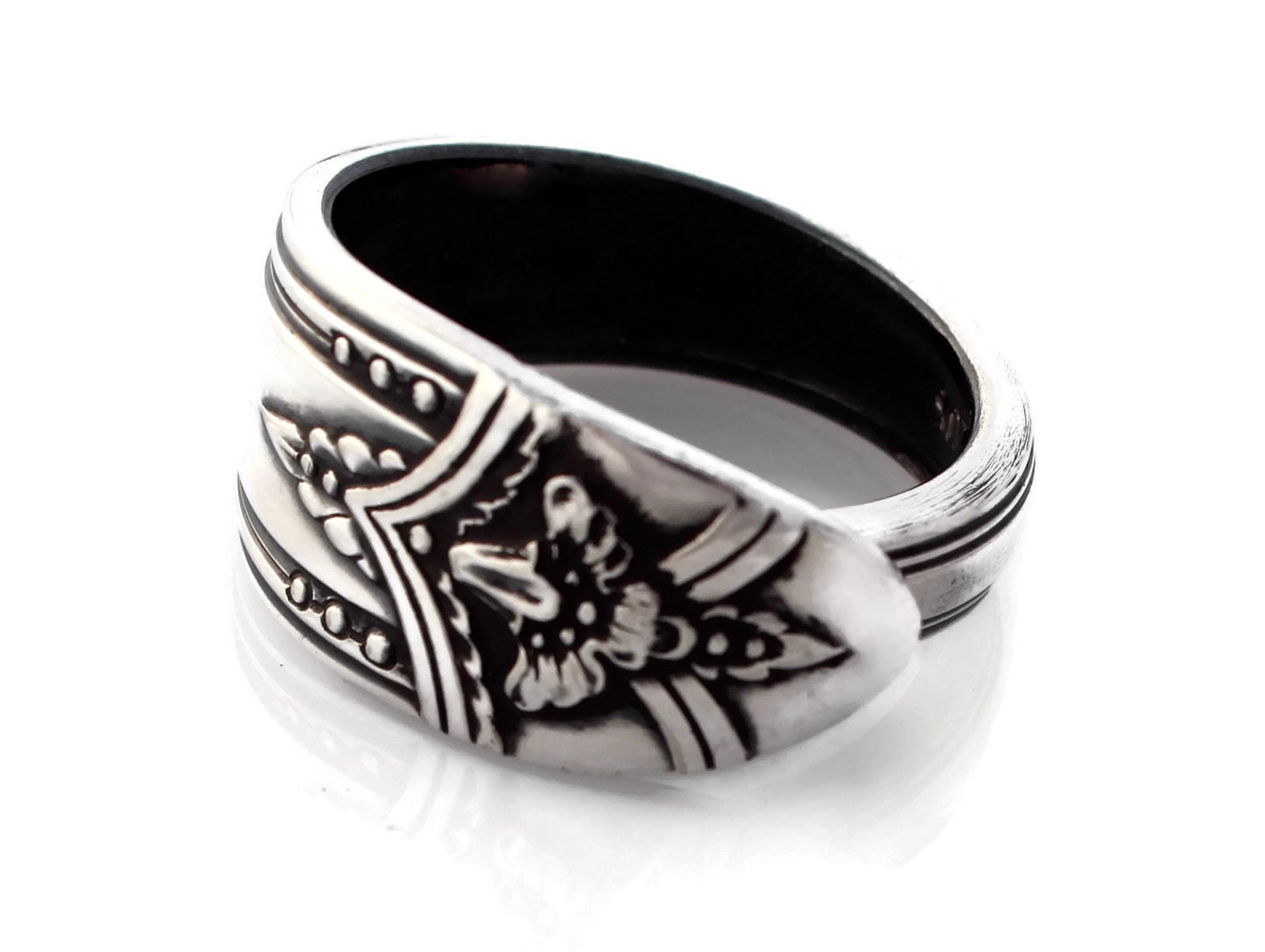 Awesome Art Deco Spoon Ring La Ronnie Silverware Jewlery 1945 Art Deco Jewelry