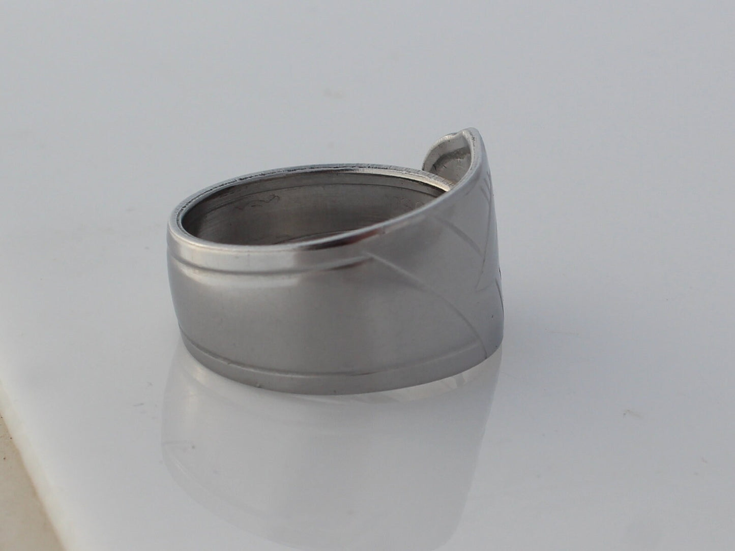 Spoon ring Art Deco Stainless Steel