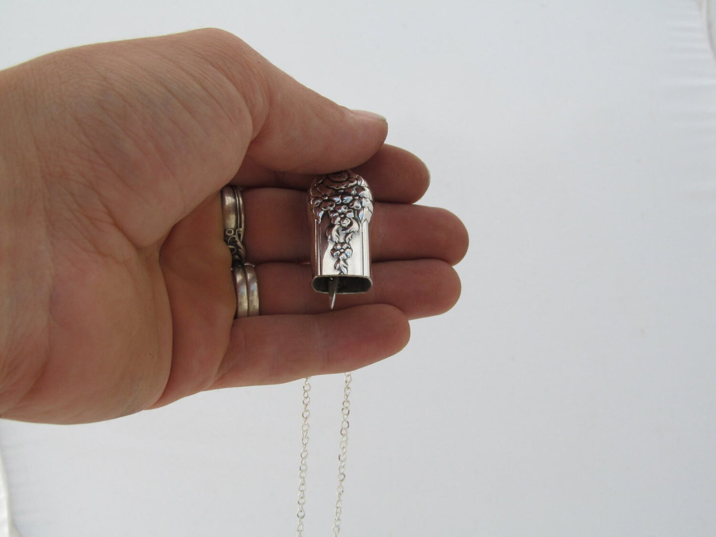 Faerie Bell Fairy Bell Moss Rose Necklace Silverware Jewelry