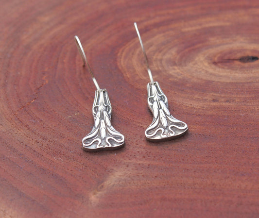 Stunning Art Nouveau Silverware Earrings Diana aka Berwick 1904 Antique Earrings
