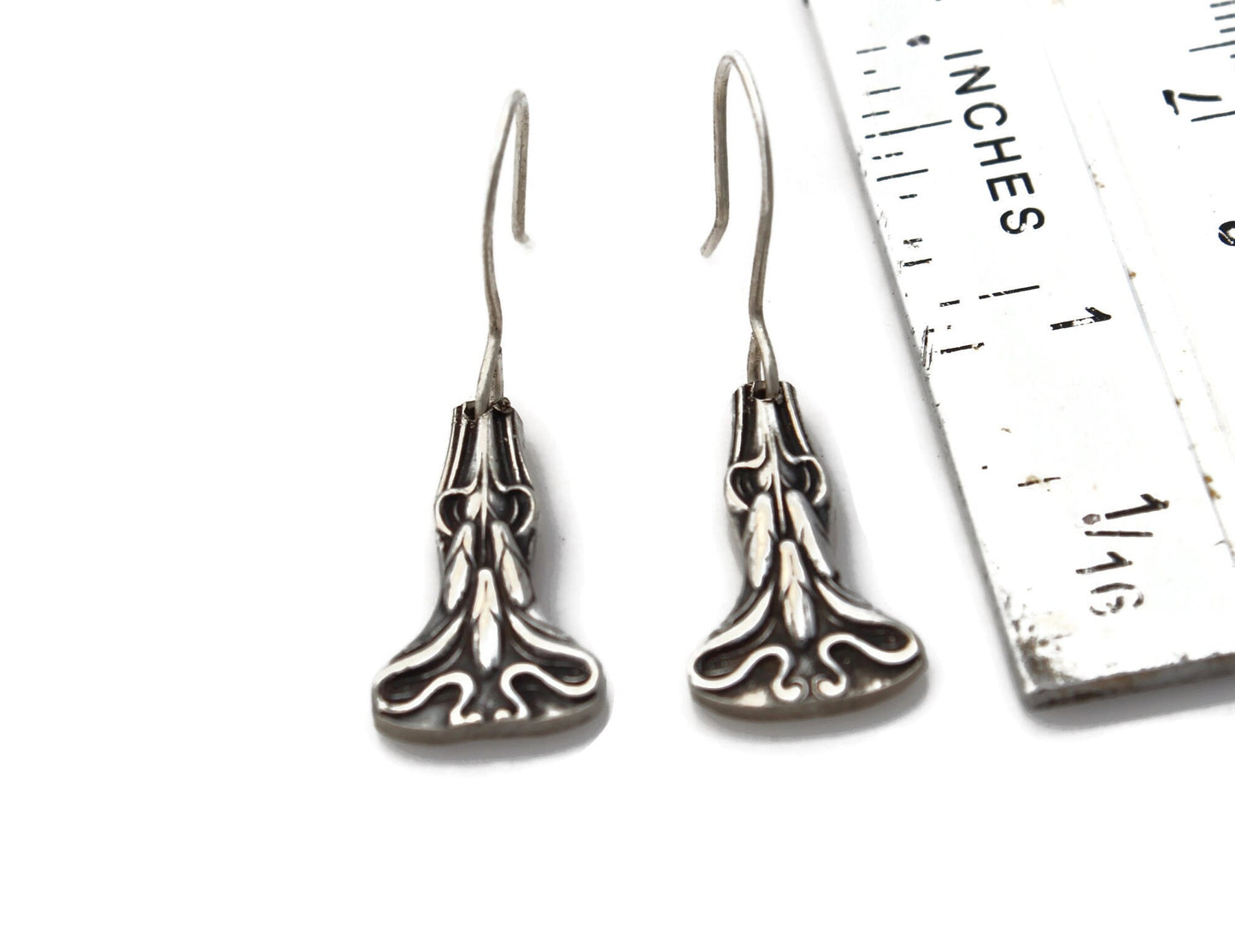 Stunning Art Nouveau Silverware Earrings Diana aka Berwick 1904 Antique Earrings